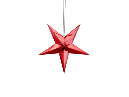 Decorative paper star - red, 30 cm