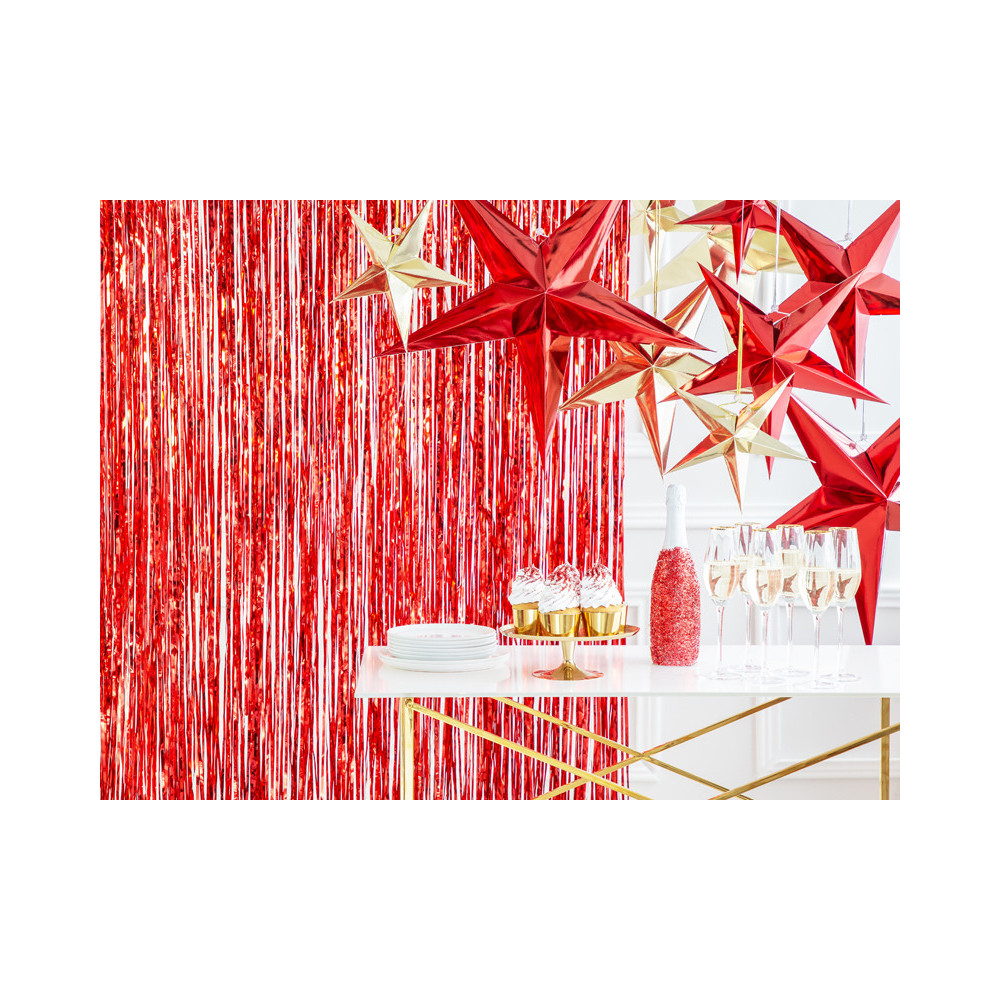 Decorative paper star - red, 45 cm