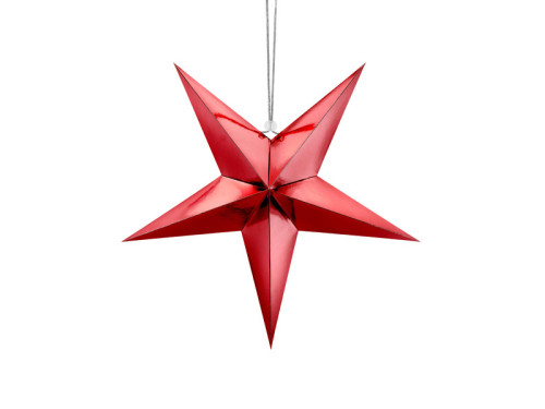 Decorative paper star - red, 45 cm