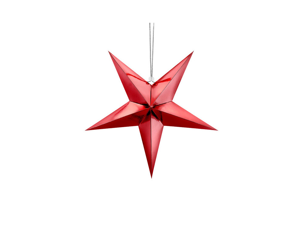 Decorative paper star - red, 45 cm