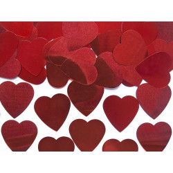 Confetti hearts - red, 25 mm, 10 g