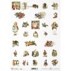 Decoupage rice paper A4 - ITD Collection - R1807
