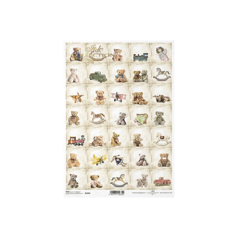 Decoupage rice paper A4 - ITD Collection - R1805