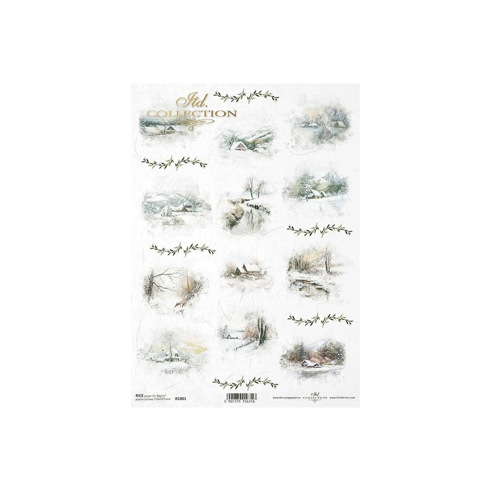 Decoupage rice paper A4 - ITD Collection - R1801