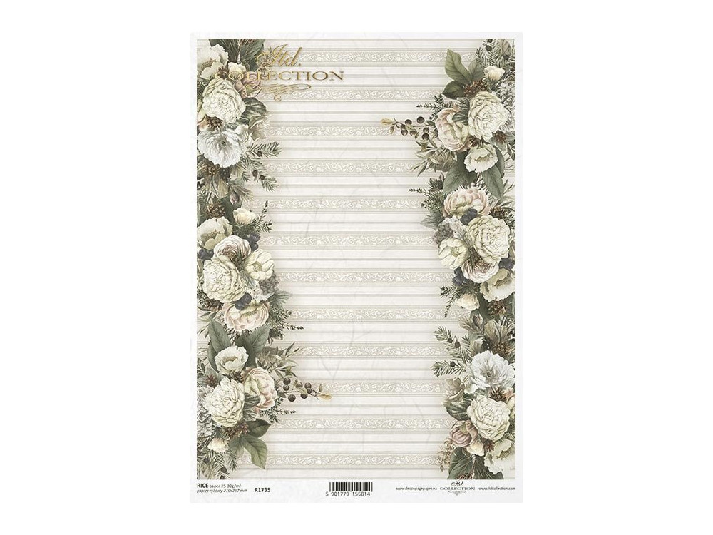 Papier do decoupage A4 - ITD Collection - ryżowy, R1795