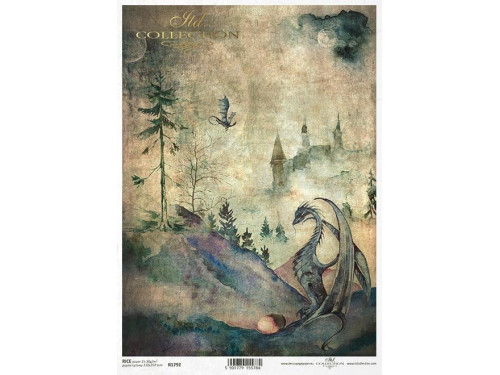 Papier do decoupage A4 - ITD Collection - ryżowy, R1792