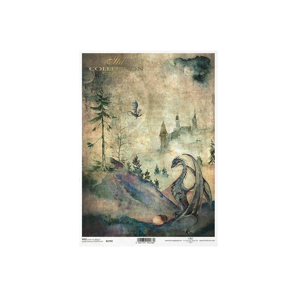 Decoupage rice paper A4 - ITD Collection - R1792