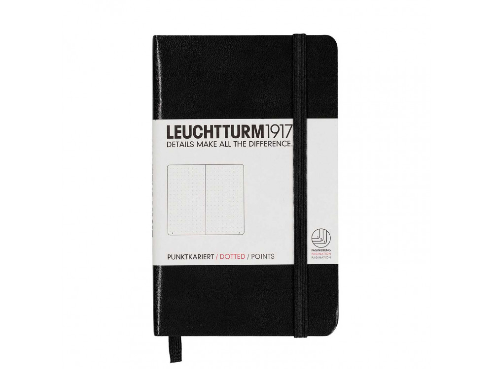 Notebook - Leuchtturm1917 - dotted, black, hard cover, A6