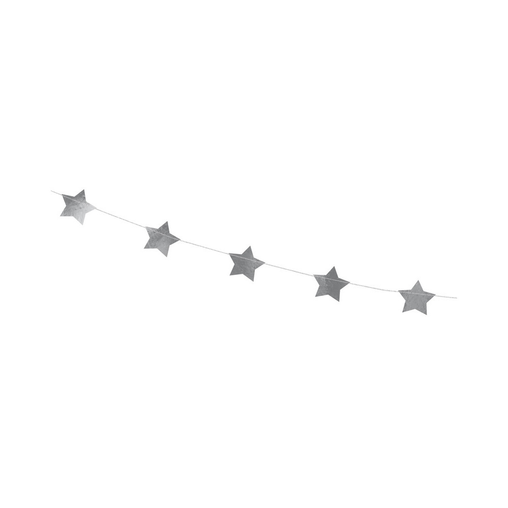 Garland Stars - silver, 3,6 m
