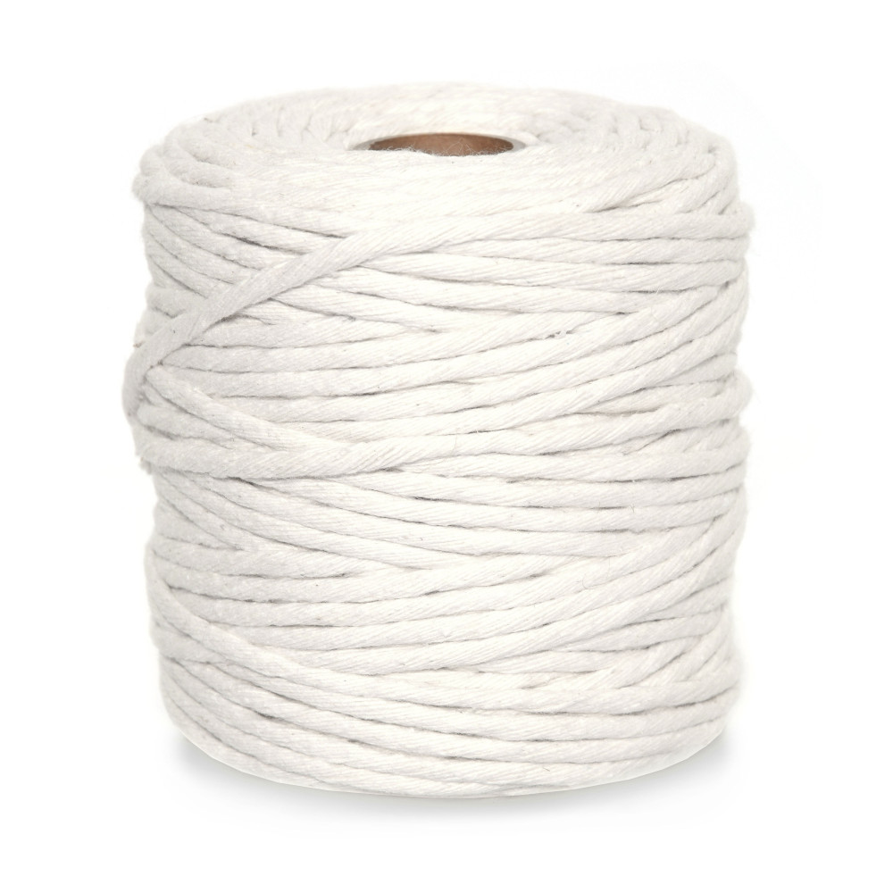 Cotton cord for macrames - cream, 5 mm, 100 m