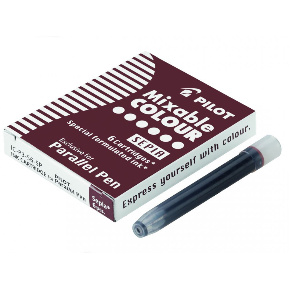 Cartridges for Parallel Fountain Pen - Pilot - sepia, 6 pcs.