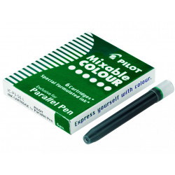 Cartridges for Parallel Fountain Pen - Pilot - green, 6 pcs.