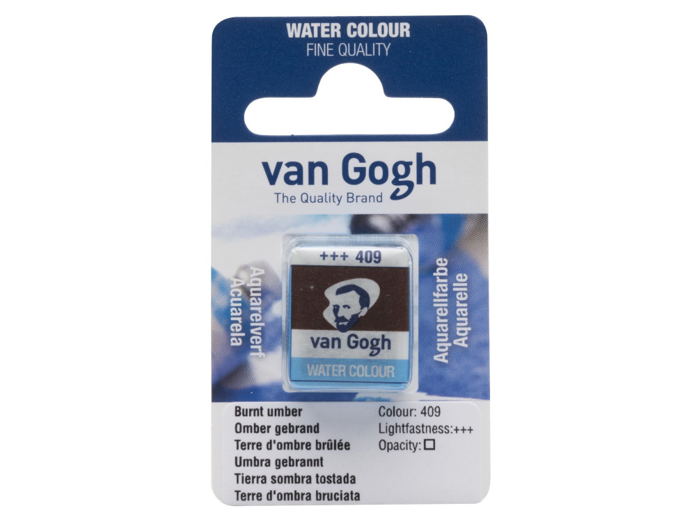 Watercolor pan paint - Van Gogh - Burnt Umber