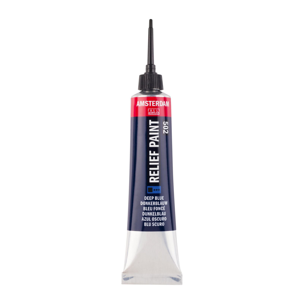 Relief glass paint tube - Amsterdam - Deep Blue 2, 20 ml