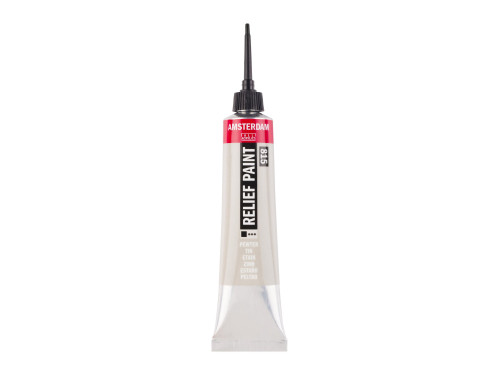 Relief glass paint tube - Amsterdam - Pewter 2, 20 ml
