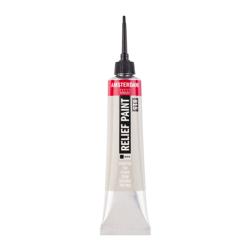 Relief glass paint tube - Amsterdam - Pewter 2, 20 ml