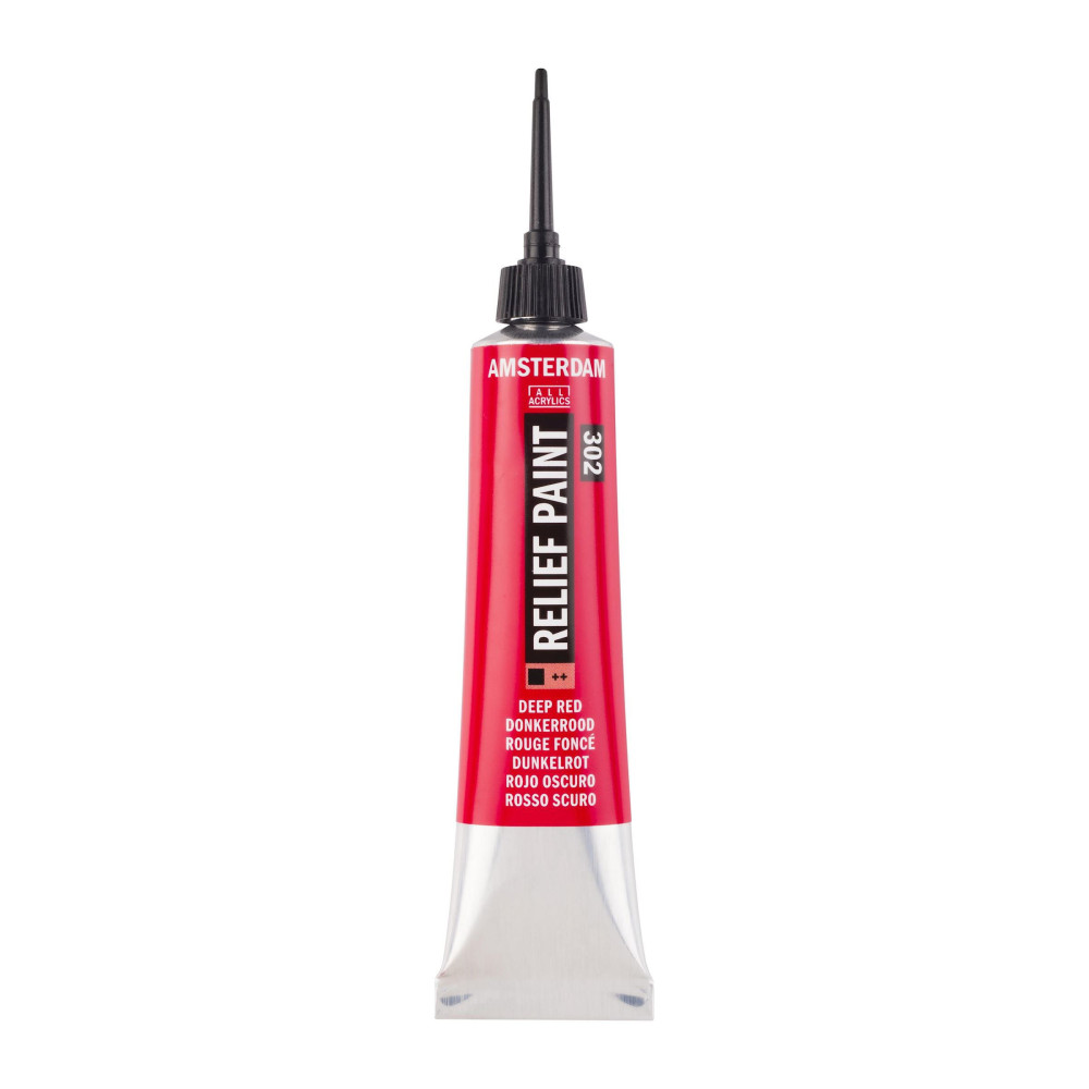 Relief glass paint tube - Amsterdam - Deep Red 2, 20 ml