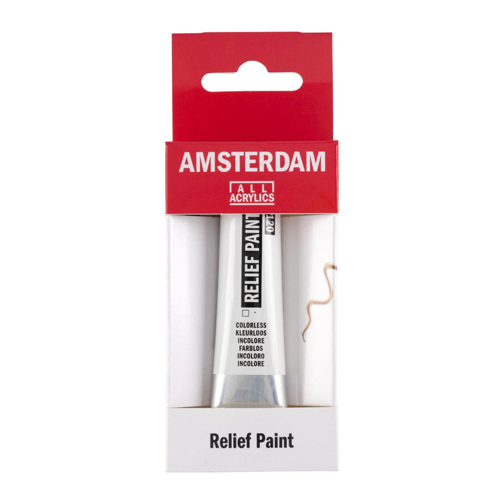Konturówka do szkła Relief - Amsterdam - Colorless 2, 20 ml