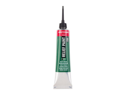 Relief glass paint tube - Amsterdam - Deep Green 2, 20 ml