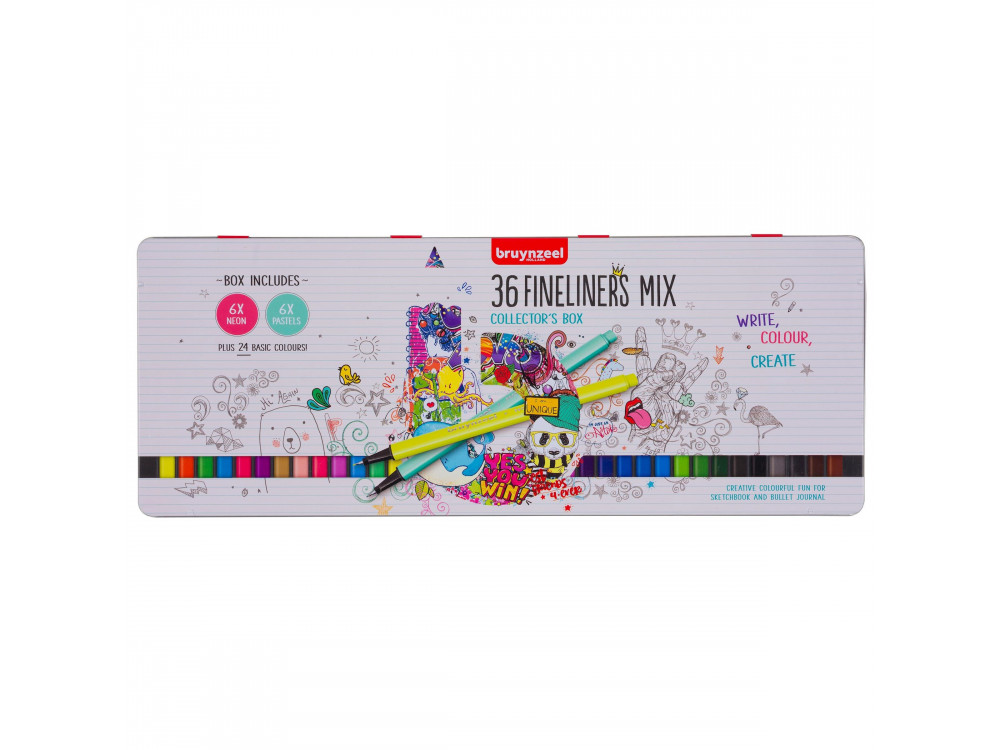 Zestaw cienkopisów Collector's Box - Bruynzeel - 36 kolorów