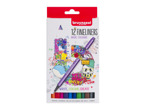 Fineliners set - Bruynzeel - 12 pcs