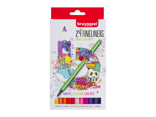 Fineliners set - Bruynzeel - 24 pcs