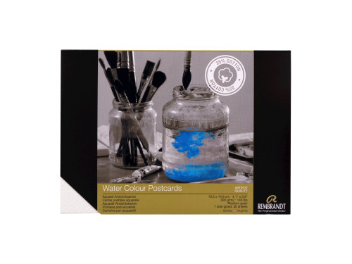 Watercolor postcard paper 10,5 x 14,8 cm - Rembrandt - plain, 300 g, 30 sheets