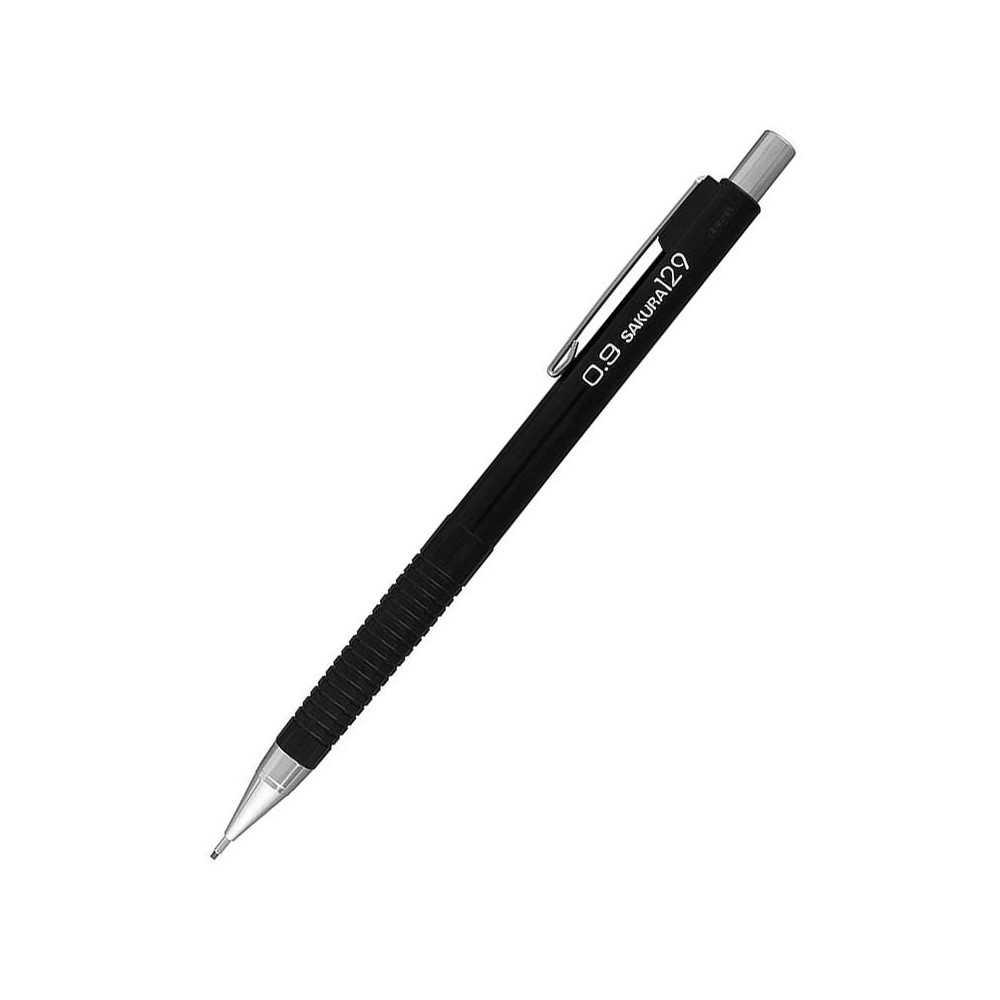 Ołówek automatyczny XS-129 - Sakura - czarny, 0,9 mm