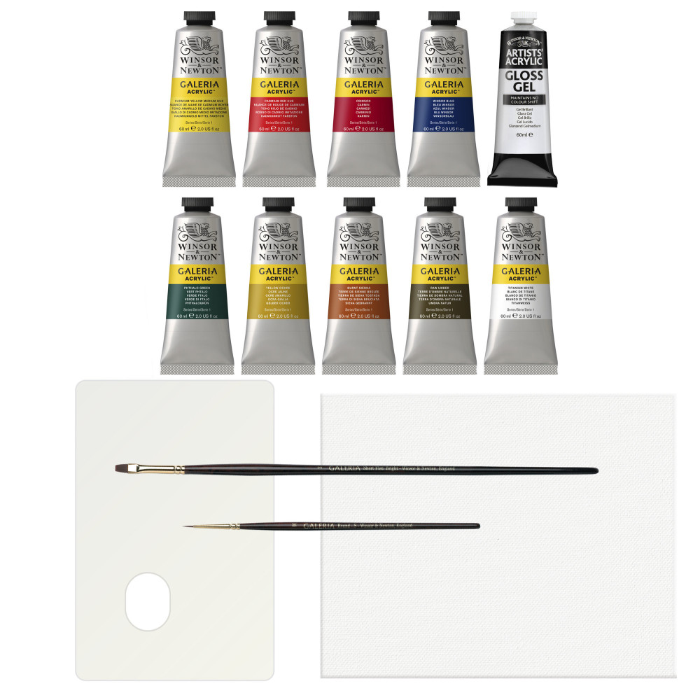 Zestaw farb akrylowych Galeria - Winsor & Newton - 14 szt.