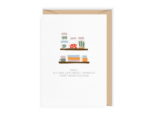 Kartka okolicznościowa - Cudowianki - Zjem mięsko, 12 x 17 cm