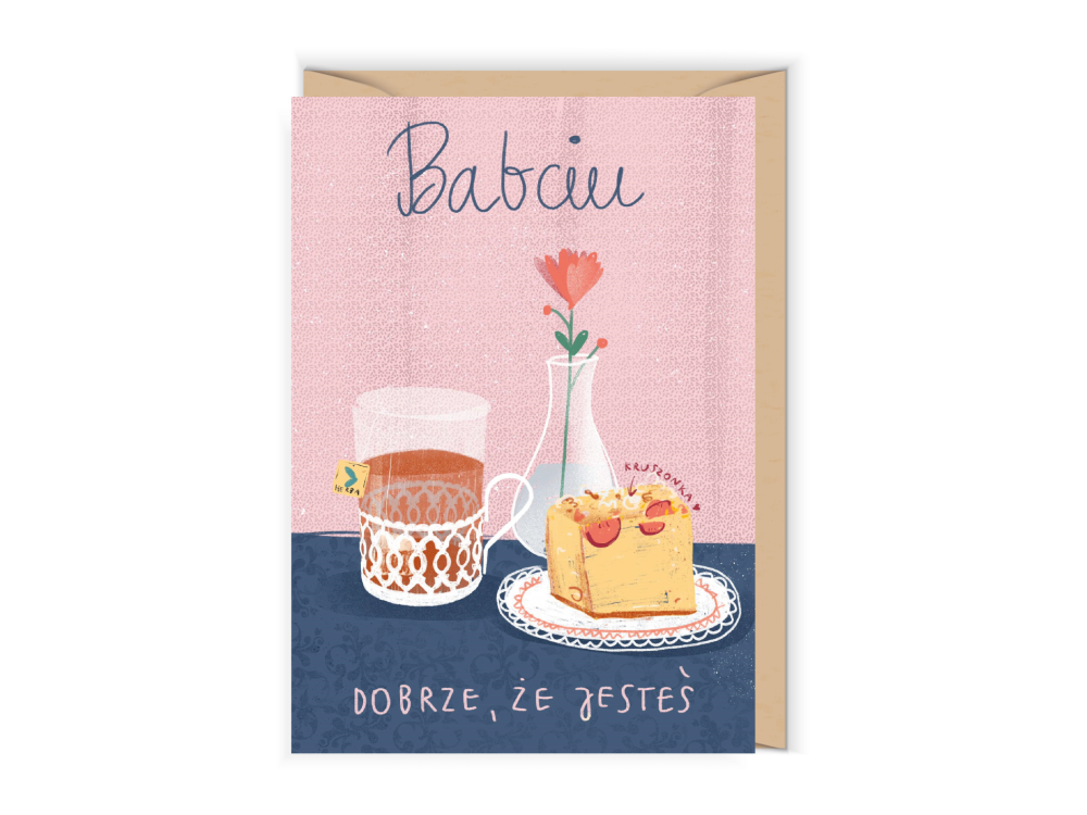 Greeting card - Cudowianki - Babciu dobrze, że jesteś, 12 x 17 cm