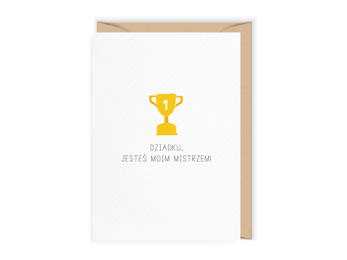 Kartka okolicznościowa - Cudowianki - Dziadek mistrz, 12 x 17 cm