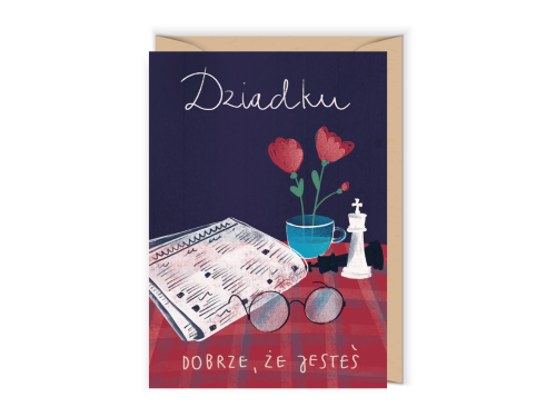 Kartka okolicznościowa - Cudowianki - Dziadku dobrze, że jesteś, 12 x 17 cm