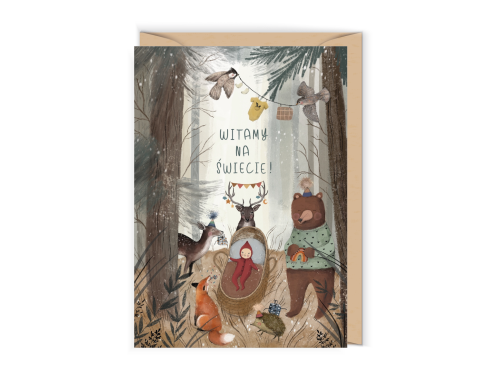 Greeting card - Cudowianki - Witamy na świecie!, 12 x 17 cm