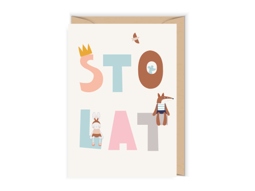 Greeting card - Cudowianki - Sto Lat, 12 x 17 cm