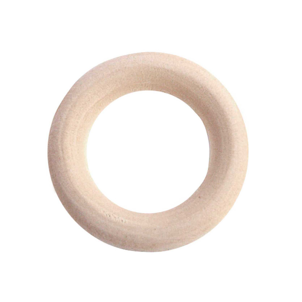 Kółko, pierścień drewniany do makramy - Rico Design - 3,5 cm, 6 szt.
