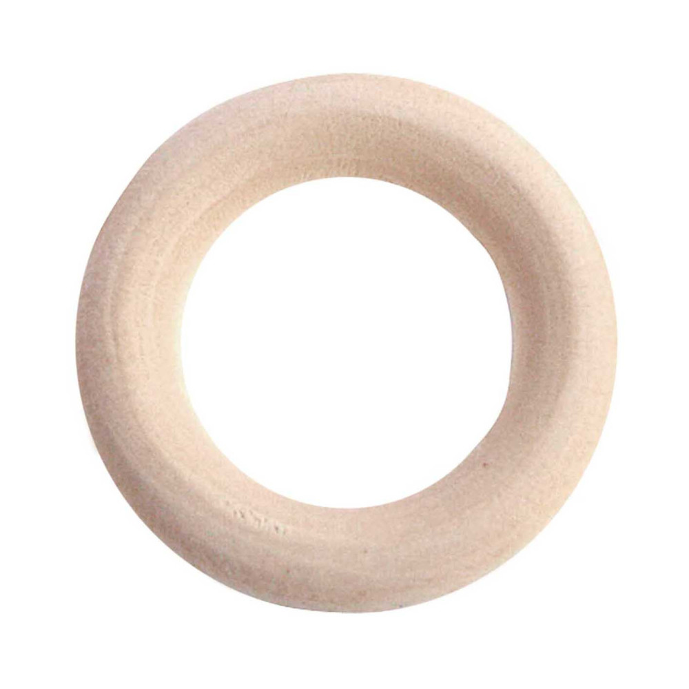 Macrame wooden rings - Rico Design - 5,5 cm, 4 pcs