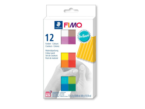 Set of Fimo Soft modelling clay - Staedtler - Brilliant, 12 colors