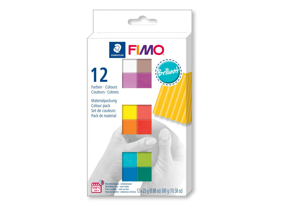 Set of Fimo Soft modelling clay - Staedtler - Brilliant, 12 colors