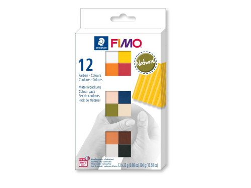 Zestaw masy termoutwardzalnej Fimo Soft - Staedtler - Natural, 12 kolorów