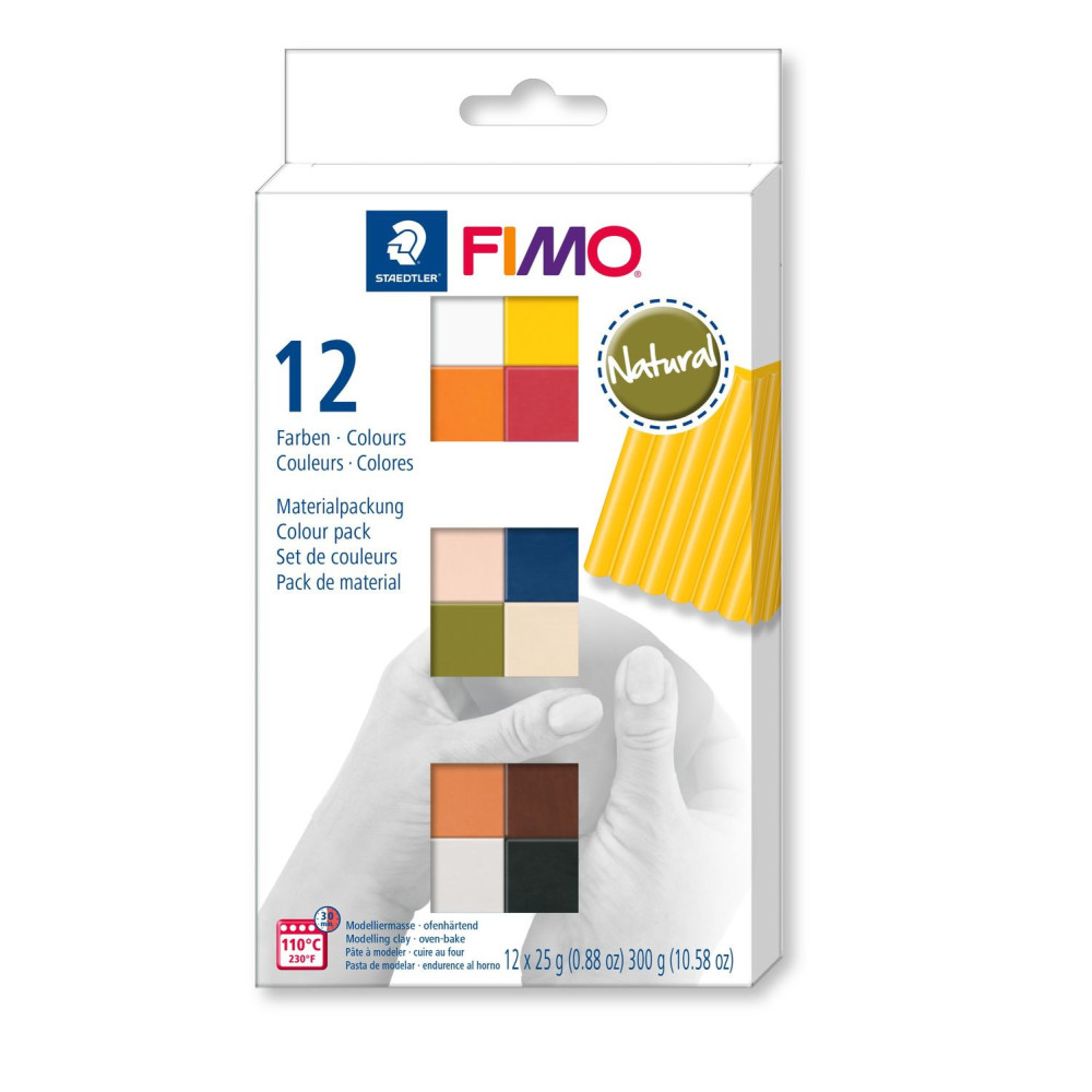 Set of Fimo Soft modelling clay - Staedtler - Natural, 12 colors