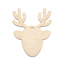 Wooden Rudolph reindeer decoupage pendant - Simply Crafting - 8 cm