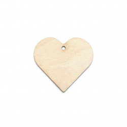 Wooden heart pendant - Simply Crafting - 4 cm