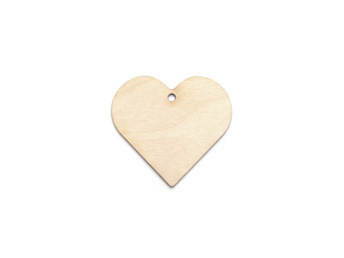 Drewniana zawieszka - Simply Crafting - serce, 4 cm