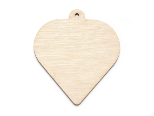 Drewniana zawieszka - Simply Crafting - bombka serce, 7 cm