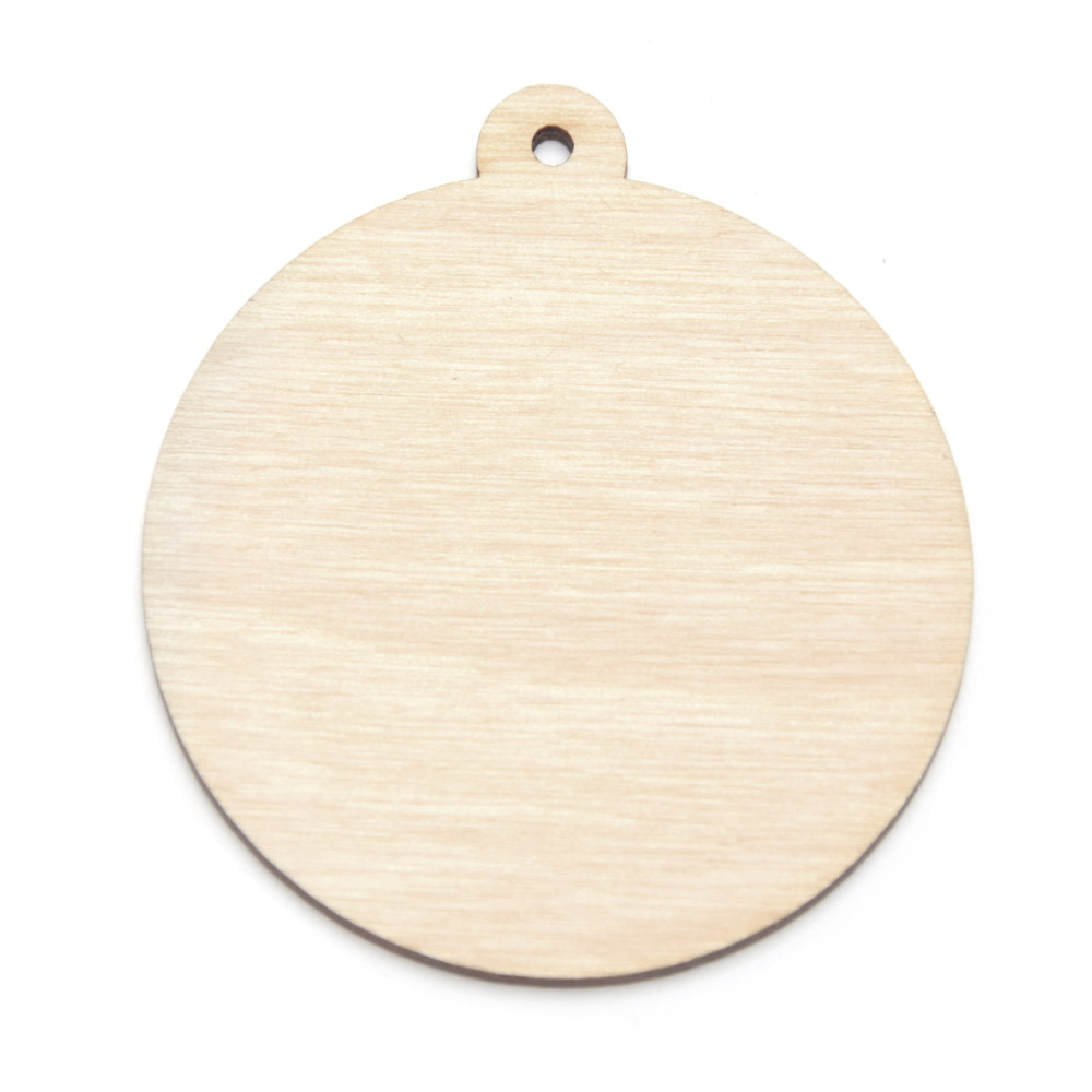 Wooden circle pendant - Simply Crafting - baubles, 7 cm