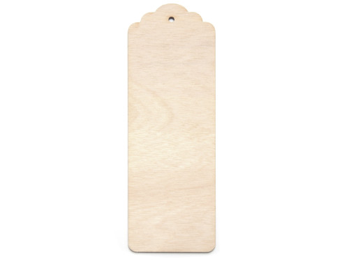 Wooden bookmark with hole 3 - Simply Crafting - 5 x 15 cm