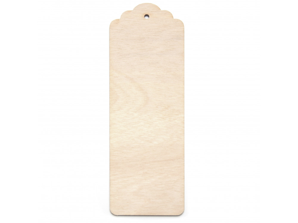 Wooden bookmark with hole 3 - Simply Crafting - 5 x 15 cm