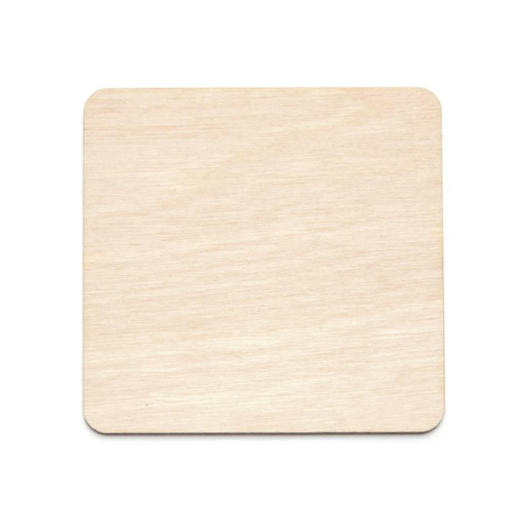 Wooden squared pad - Simply Crafting - 8 cm