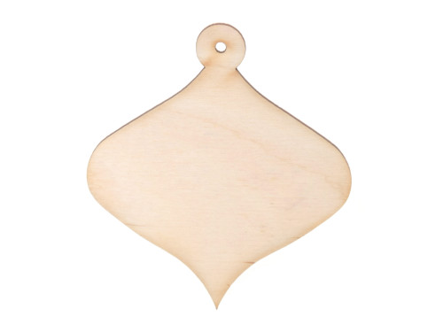 Drewniana zawieszka - Simply Crafting - bombka bączek, 9 cm
